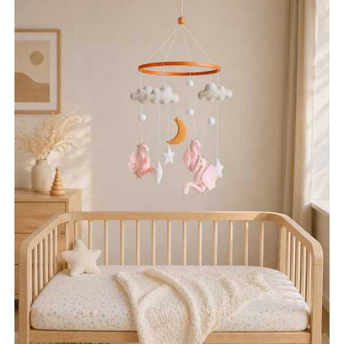 Dragon Nursery Decor, Pink Dragon Nursery Mobile, Nursery Hanging Decor, Nursery Ceiling Decor, Baby Girl Room Decor