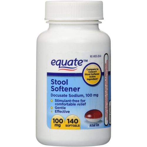 Equate - Stool Softener 100 mg, 140 Capsules (Compare to Colace) (1)