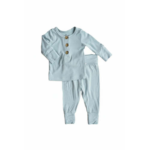 2pc Bamboo Button Top & Bottom | Ocean