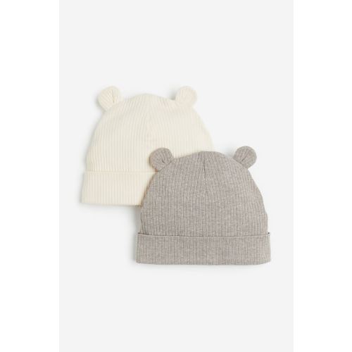 2-pack Ribbed Beanies with Ears