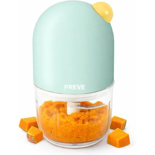 Baby Food Maker, Baby Food Processor for Fruit, Vegatable, Meat, Small Food Chopper Puree Blender with 300ml Glass Bowl, Baby Essentials