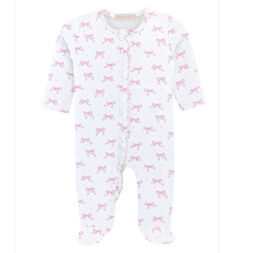 Baby Club Chic Tiny Pretty Bows Zip Footie - Spoiled Sweet Boutique - Spoiled Sweet Boutique