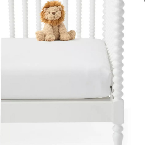 Essential Sateen Crib Sheet - White