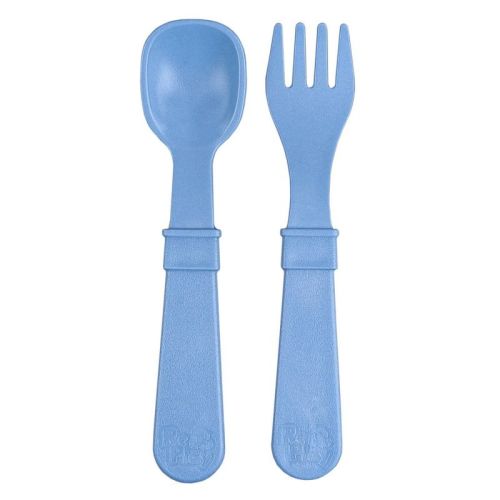 Re-Play 2pc Toddler Utensil Pair - Denim