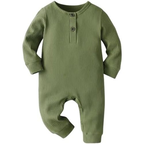 Eghunooy Baby Boy Girl Solid Color One Piece Romper Jumpsuit Outfits Clothes