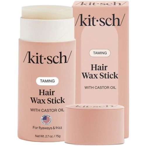 Kitsch Hair Wax Stick for Women & Men with Castor Oil – 2.7 oz | Hair Stick for Flyaways – Slick Stick Hair Styling Product w/ All-Day Hold – No-Residue Formula for Sleek Hair – Made in USA