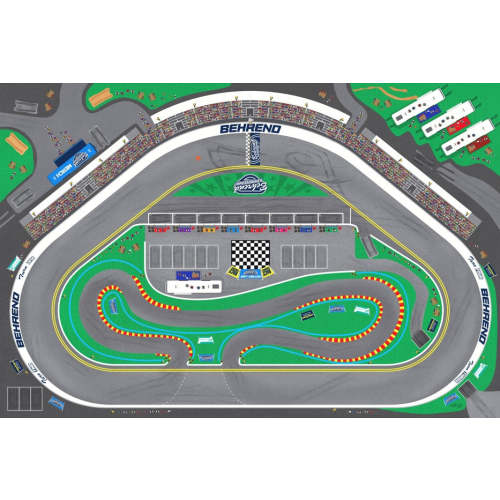 Behrend Superspeedway Racetrack Rug - 4 ft. x 6 ft.