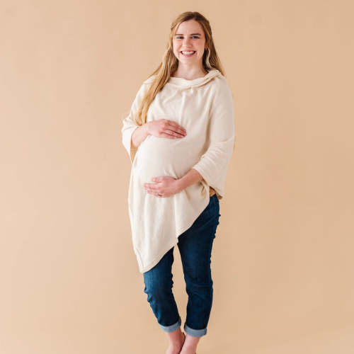Organic Nursing Shawl Cover - Vanilla