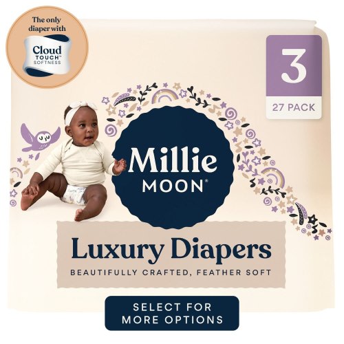 Millie Moon, Luxury Diapers, Size 1, Size 2, Size 3, Size 4, Size 5, Size 6, Size 7, Size 0