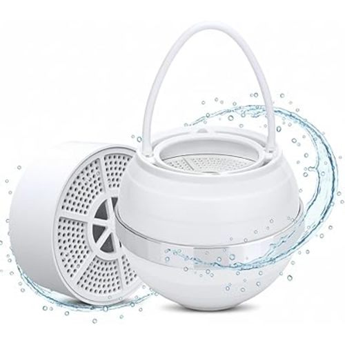 Bath Filter for Tub - 8 Stage Filtration, 2500 Gallons BPA Free, Easy Install, Hotel Grade Bath Filter Suitable For Baby, Pets & Those With Sensitive Skin （White）