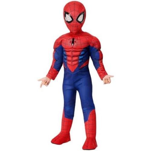 Spirit Halloween Marvel Toddler Spider-Man Muscle Suit Costume, Officially licensed, Superhero Outfit, Padded Jumpsuit