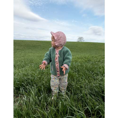 Cosy Borg Button - Down Jacket - Larch Green Floral | Boden USA