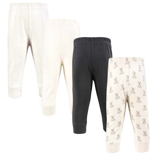 Hudson Baby Cotton Pants and Leggings, Beige Teddy Bear, 6-9 Months