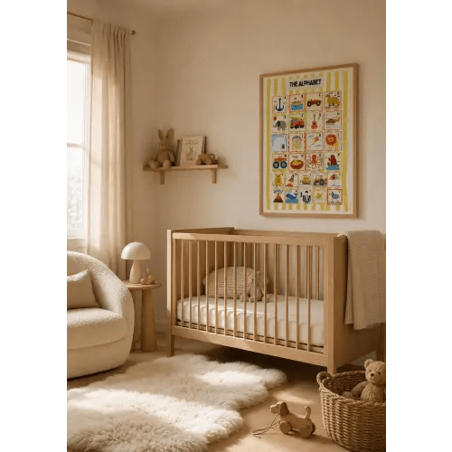 Whimsical Alphabet Nursery Art A to Z Kid Wall Print