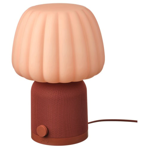 KULGLASS Bluetooth speaker lamp - red brown/pink