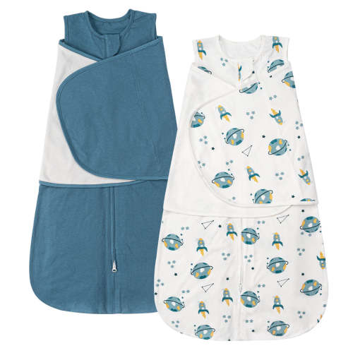 0.5 Tog 2 Pack 100% Cotton Baby Swaddle for Newborns 0-12 Months