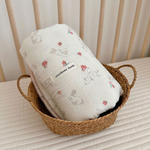 Harriet Bee Cute Pattern Muslin Cotton Baby Blanket | Wayfair