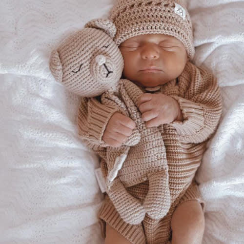 Newborn Comforters Cuddle Me - Bear | 3 Little Crowns