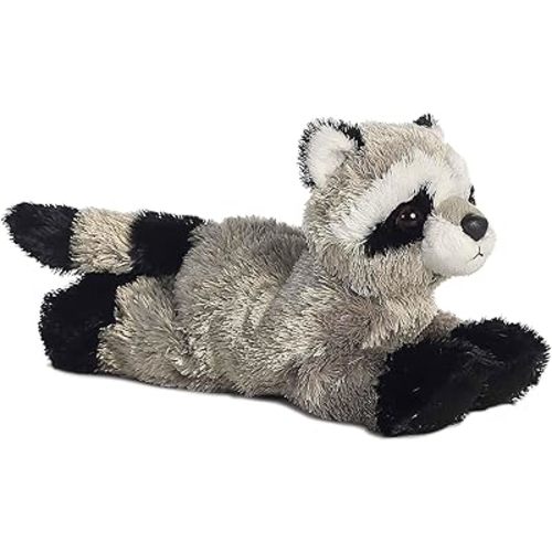 Aurora® Adorable Mini Flopsie™ Rascal™ Stuffed Animal - Mini Companions Ready for Playful Adventures - for Kids All Ages, Toddlers, Adults, and Families - Gray 8 Inches