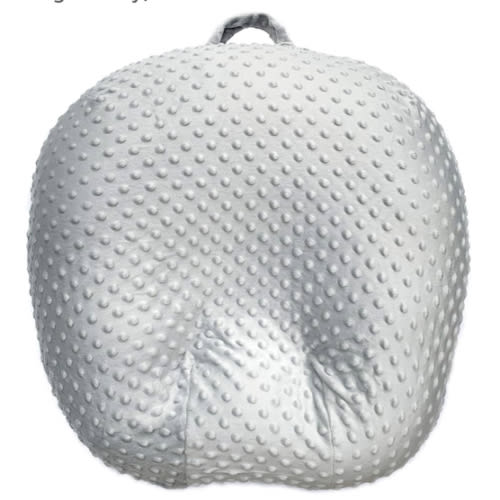 KiddyKlouds Baby Lounger Cover | Newborn Lounger Removable Cover | Highly Water Resistant Minky Fabric (No. 10 - Light Grey)