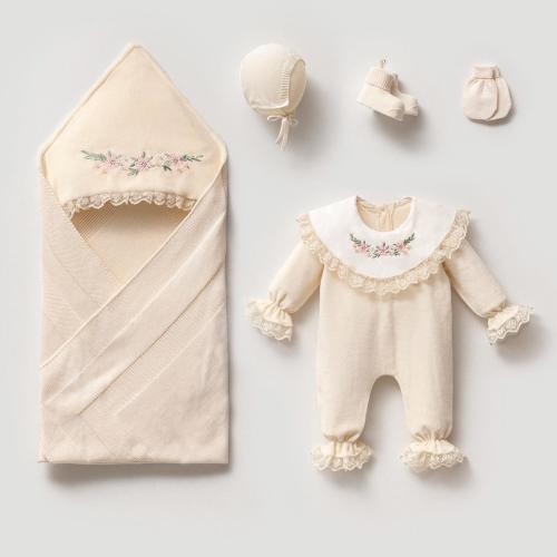 Baby Girl Coming Home Outfit, Ivory Lace Newborn Set, Hospital Coming Romper