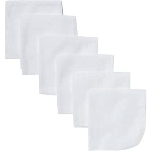 Gerber Washcloth, White, 6-Count