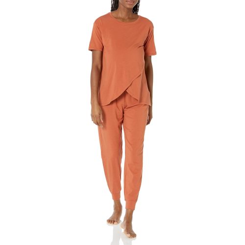Small Amazon Essentials Women's Cotton Modal Maternity and Nursing Sleepwear Pajama Set