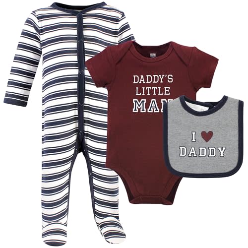 Hudson Baby Unisex Baby Cotton Sleep and Play, Bodysuit and Bandana Bib Set
