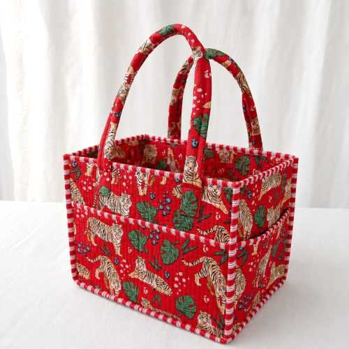 Tiger Quilted Nappy Caddy Organizer