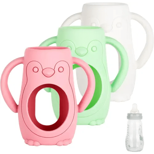 3 Pack Silicone Sleeves for MAM Baby Bottles - Anti Breakage Baby Bottle Holder, Compatible with MAM Baby Bottle, 9OZ