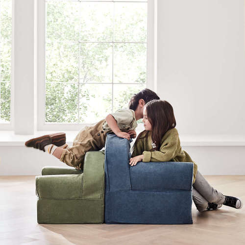 Personalized Large Lilac Mauve Organic Cotton Kids Lounge Nod Chair