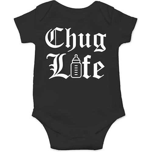 AW Fashions Chug Life Baby Bodysuit Funny, Cute, and Comfortable Infant Apparel - Trendy Newborn Clothing
