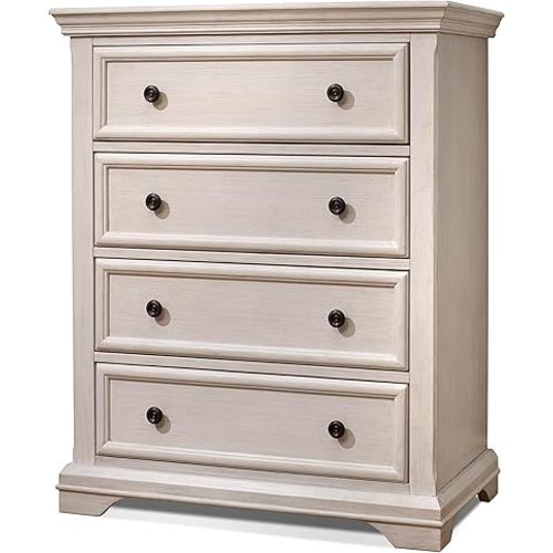 Sorelle Portofino Baby Dresser in Brushed Ivory - Nursery & Kids Bedroom Furniture, Storage Drawers, Nightstand for Child's Room-Brushed Ivory
