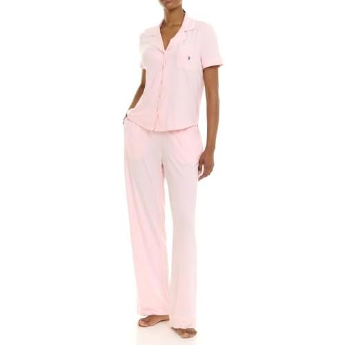 U.S. POLO ASSN. Womens Pajama Sets Button Down Short Sleeve Top