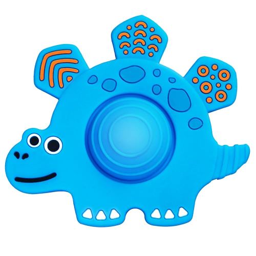 Dinosaur Baby Teething Toys, Easter Basket Stuffers for Babies Infant Soft Silicone Teether Sensory Toy Teething Relief for 0-6 6-12 Months, Valentines Gift Chew Toys for 1 Year Old Boy Toddler