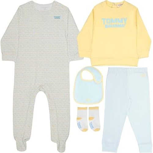 Tommy Bahama 5-Piece Baby Layette Set - Footsie, Shirt, Pants, Bib, and Socks Bundle for Infants and Babies