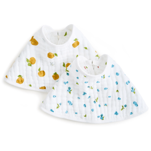 Fresh Fruit Cotton Muslin Burpy Bib 2 pck  | aden + anais