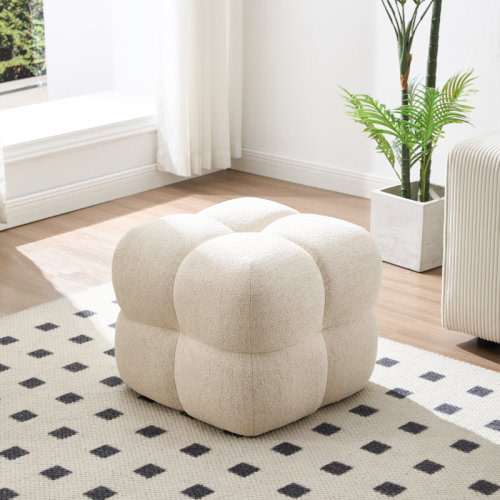 Latitude Run® Robertas 20.9" Tufted Square Footstool Ottoman & Reviews | Wayfair