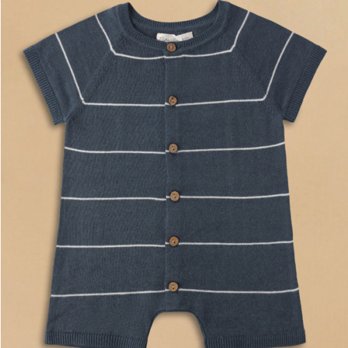 Chandler Striped Knit Shortall by Rylee + Cru