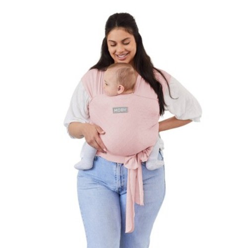Moby Petunia Picklebottom X Moby Wrap Easy-Wrap Baby Carrier - Rose Quartz Eyelet