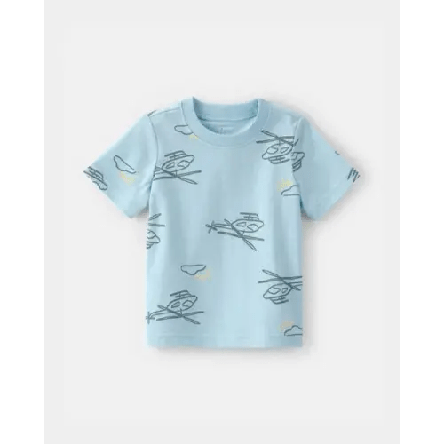 Baby Boy Helicopter T-Shirt - Blue | Carter's