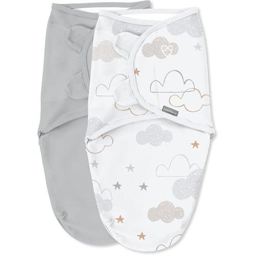 SwaddleMe by Ingenuity Ingenuity Original Baby Swaddle, Space & Clouds