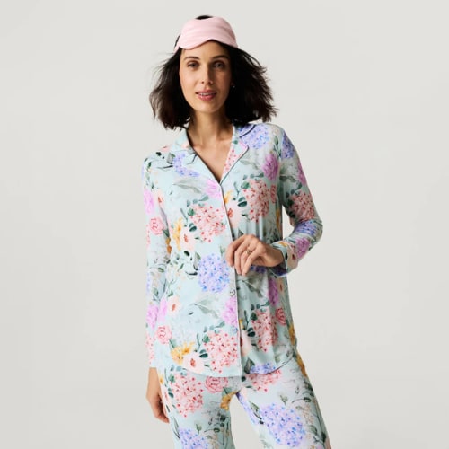 Floral Womens Pajamas | Long Sleeve Loungewear | Erin