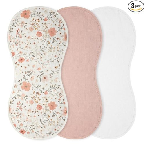 3 Pcs Changing Pad Liners Fits in Peanut Shape Changing Pad Waterproof Diaper Mats Organic Cotton Peanut Mats are Warm on a Baby's Back, Washable Reusable(Fresh Style,White)