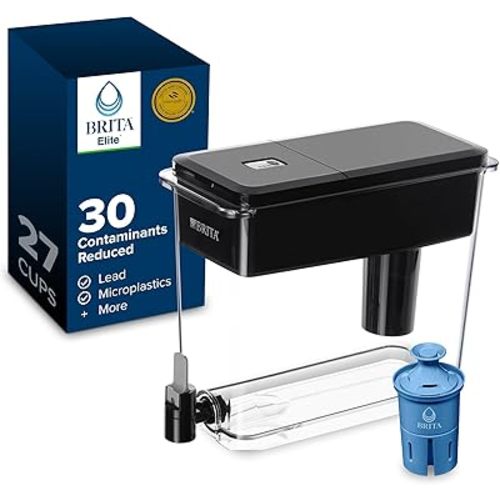 Brita Water Dispenser, UltraMax Elite Filter, Removes 99% of Lead, Includes 1 Filter, 27-Cup Capacity, Black