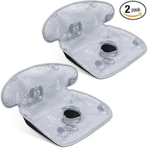 COOLBEBE Infant Car Seat Protector for Potty Training, 2 Pack Dry Waterproof Car Seat Liner Toilet Training for Baby Infant Toddler, Piddle Pads Cover Car Seat Pad for Strollers & Carseat (Grey,2PC)