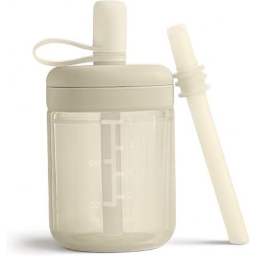 Moonkie Baby Straw cup | Silicone Toddler Sippy Cup Training Cup with Straw Lid | BPA-Free Drop-Proof Baby Cup | Led Weaning | 6 Months+, 5 oz, 1pack