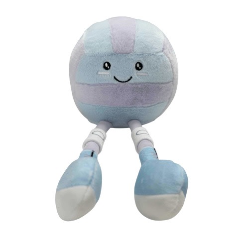 Volleyball Plushie: Purple & Blue Stuffed Sports Toy