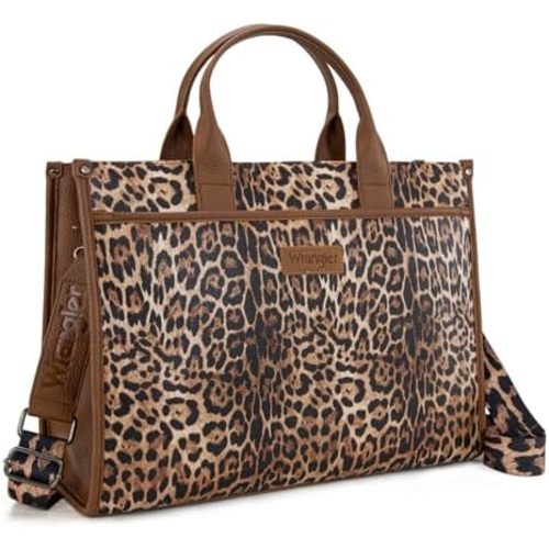 Wrangler Laptop Bag for Women 15.6 Inch Vintage Work Tote Bag for Business Briefcase Handbag with Adjustable Shoulder Strap