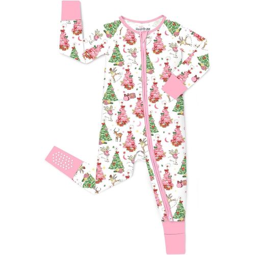 babee Reshinee Bamboo Viscose Baby Footie Pajama, Zipper Pajamas for Baby Boys & Baby Girls 0-24M